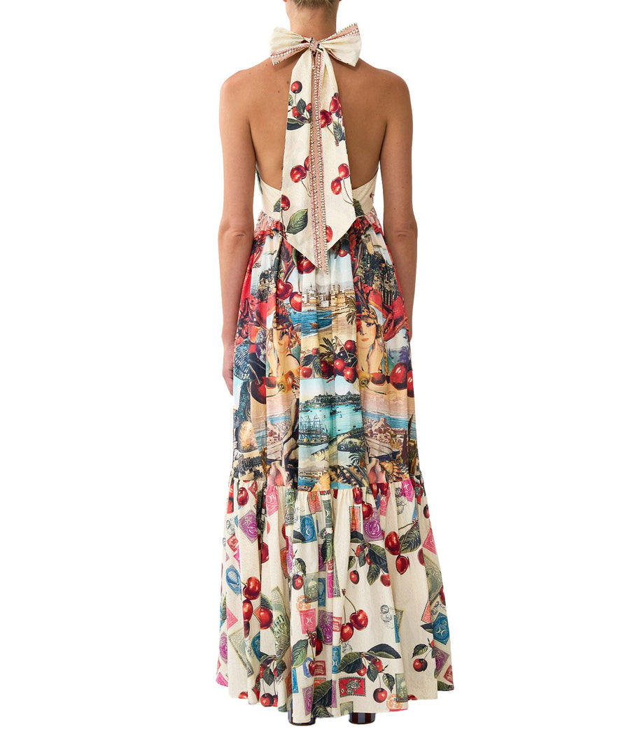 CAMILLA Notes From The Road Ruffle Hem Halter Dress 00036824 Via Rodeo CAMILLA Notes From The Road Ruffle Hem Halter Dress 00036824 Via Rodeo
