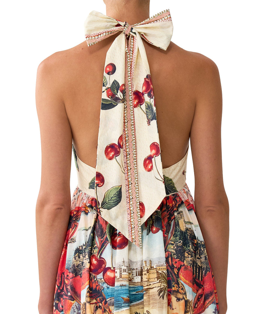 CAMILLA Notes From The Road Ruffle Hem Halter Dress 00036824 Via Rodeo CAMILLA Notes From The Road Ruffle Hem Halter Dress 00036824 Via Rodeo