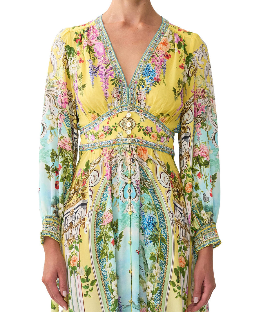 The CAMILLA Tales of Topkapi Button Dress 00037334 features a vibrant print, button-down front, and relaxed fit—perfect for chic, effortless styling.