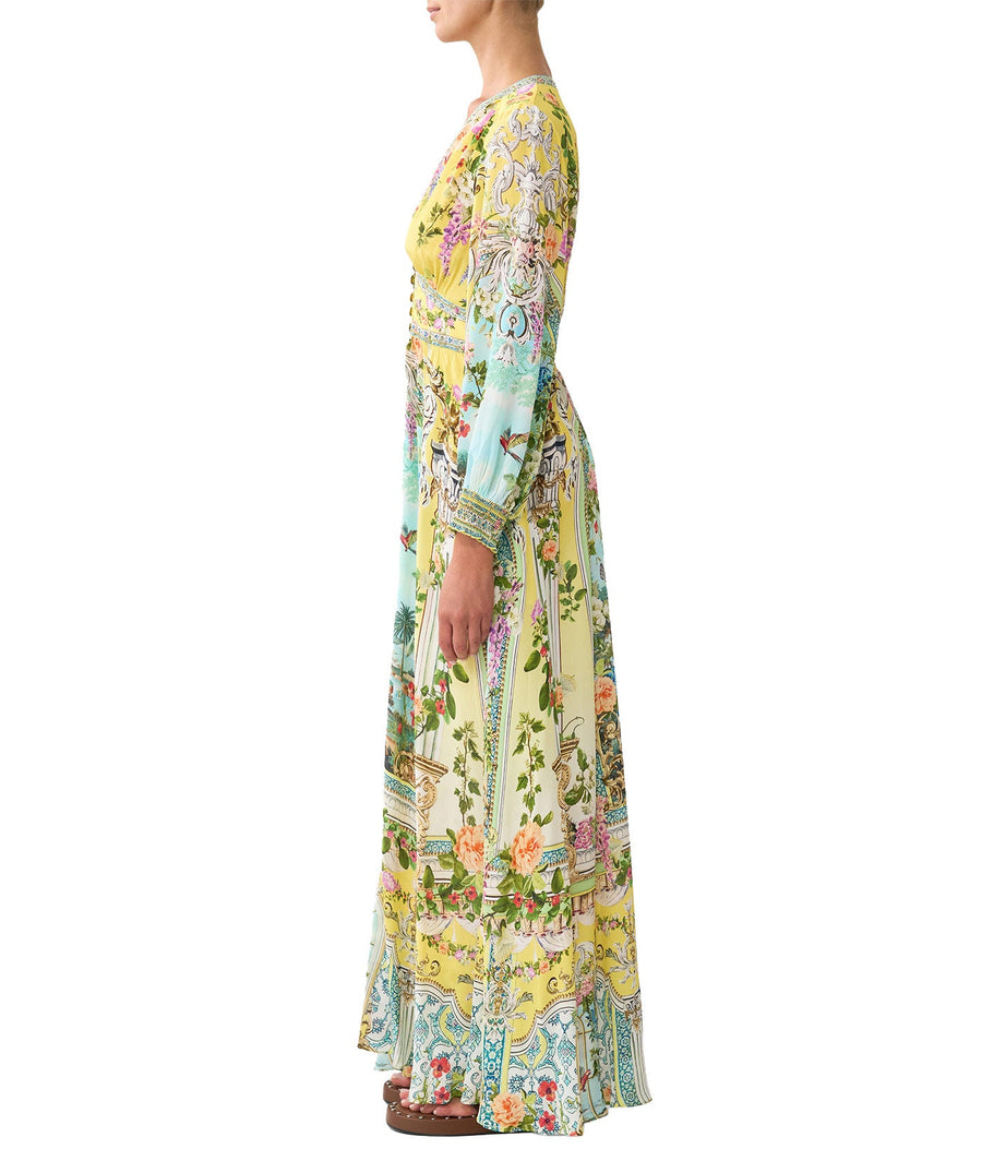 The CAMILLA Tales of Topkapi Button Dress 00037334 features a vibrant print, button-down front, and relaxed fit—perfect for chic, effortless styling.