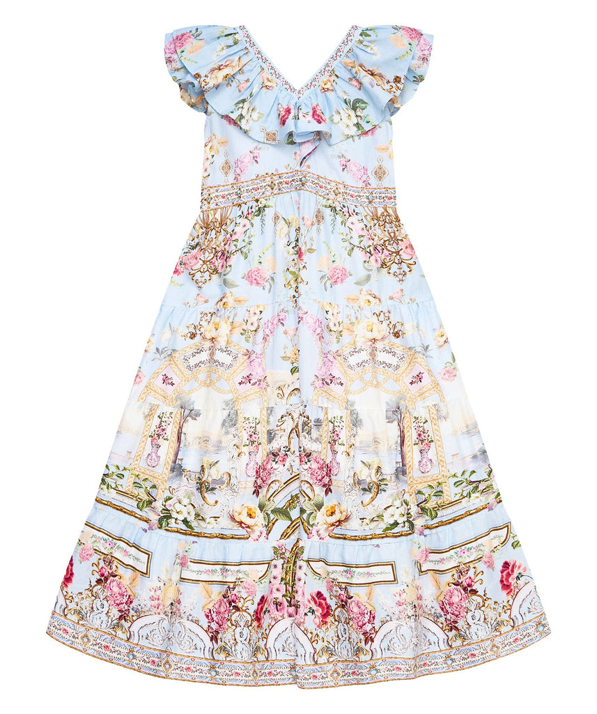 Tiled In Time Kids Tiered Maxi Dress