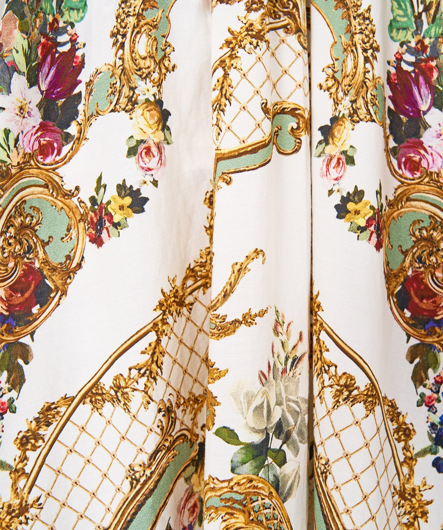 Make a grand entrance in the CAMILLA Dressing Room Drama Long Dress 00039656 – a theatrical blend of bold prints, flowing fabric, and timeless elegance