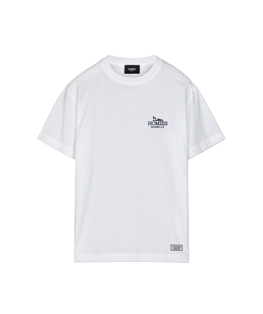 HOMIES MARBELLA Classic T-Shirt Rubber Logo H03.034 – A timeless t-shirt featuring the signature rubber logo, crafted from high-quality fabric for a stylish and comfortable fit.