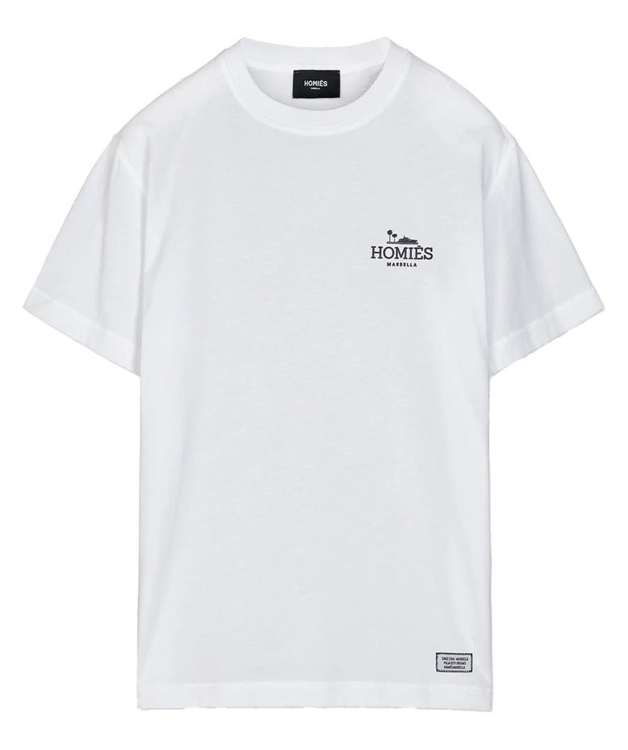 HOMIES MARBELLA Classic T-Shirt Rubber Logo H03.033 – A timeless t-shirt featuring the signature rubber logo, crafted from high-quality fabric for a stylish and comfortable fit.