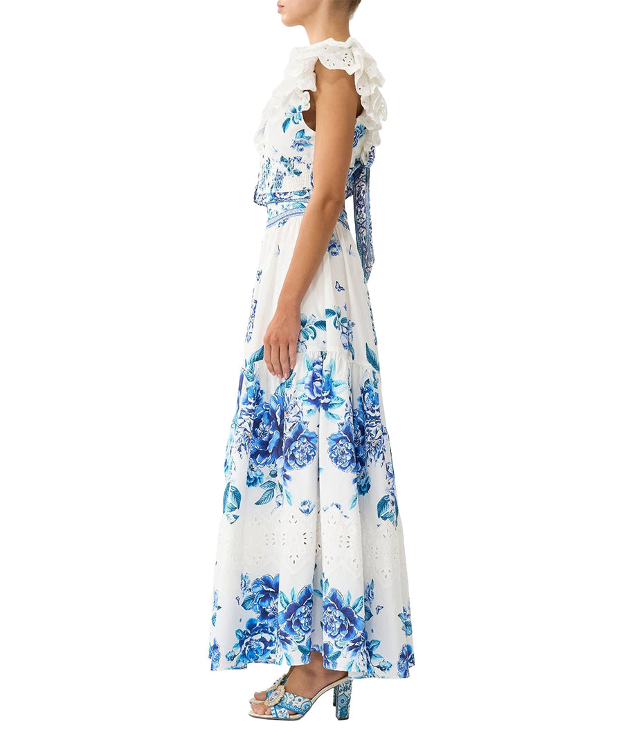 CAMILLA Ceramic Garden Short Sleeve Top & Skirt 00037056/00039494 – elegant matching set with vibrant prints, perfect for chic day-to-night looks.