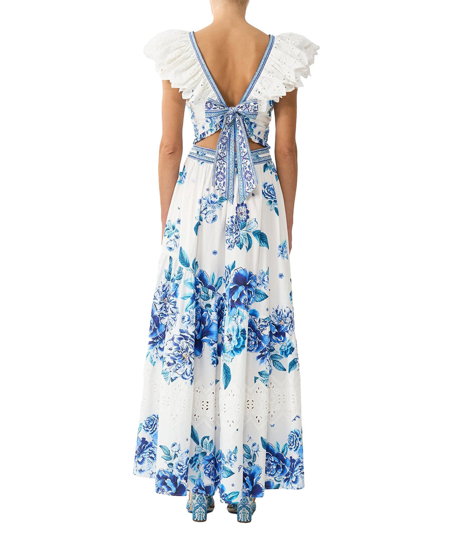 CAMILLA Ceramic Garden Short Sleeve Top & Skirt 00037056/00039494 – elegant matching set with vibrant prints, perfect for chic day-to-night looks.