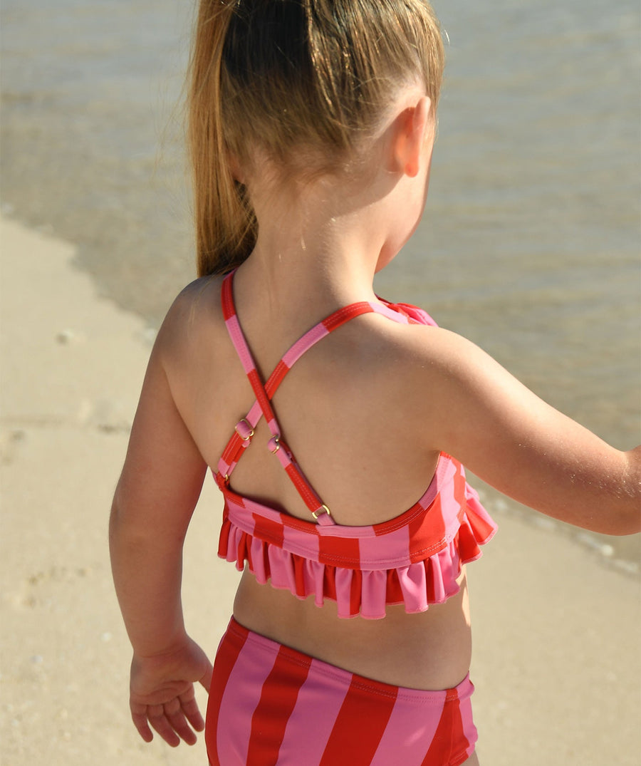 ANGEL'S FACE Carly Striped One-Piece Swimsuit CARLY – A stylish one-piece swimsuit featuring bold stripes, a flattering fit, and elegant design, perfect for beach and poolside wear
