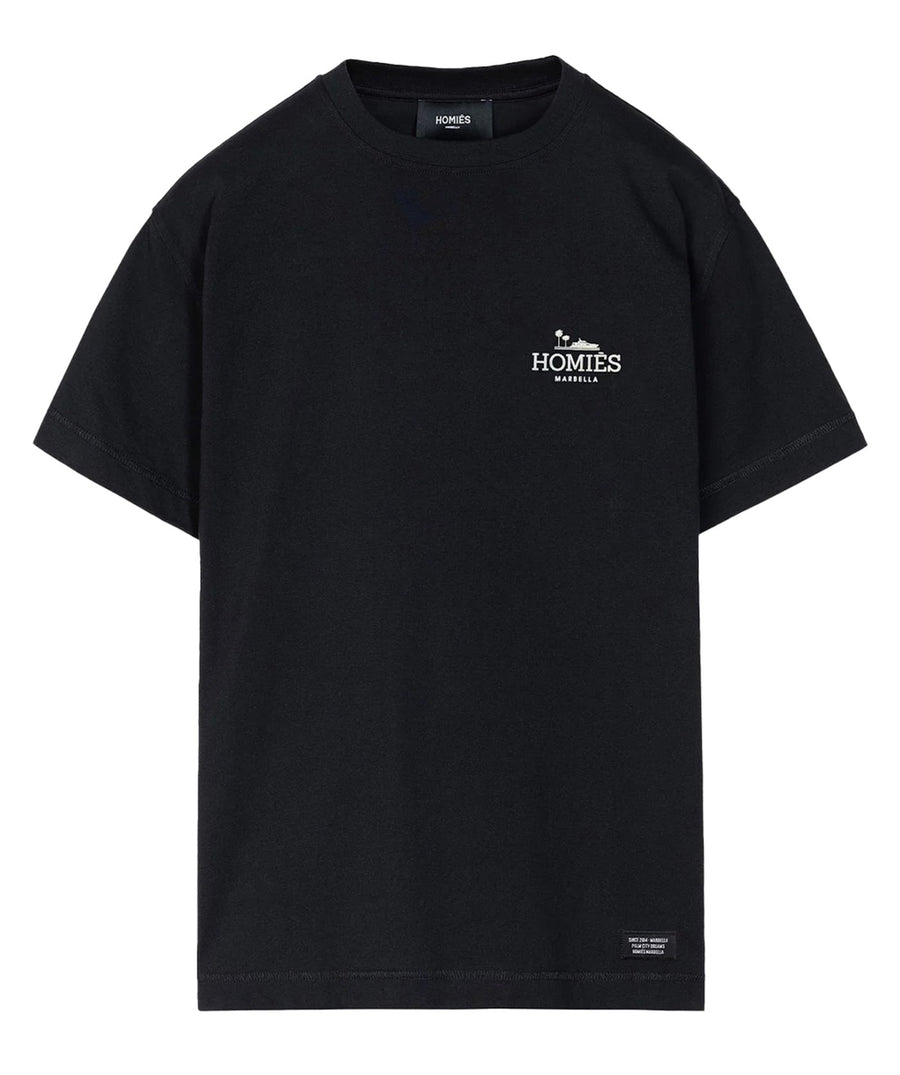 HOMIES MARBELLA Classic T-Shirt Rubber Logo H03.033 – A timeless t-shirt featuring the signature rubber logo, crafted from high-quality fabric for a stylish and comfortable fit.