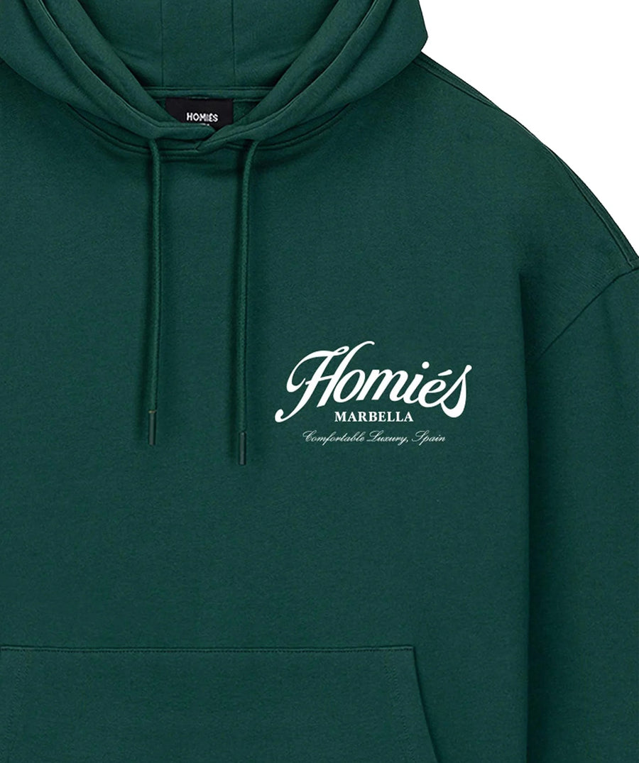 HOMIES MARBELLA Essentials Varsity Hoodie FW25.H01.009 – luxe varsity-inspired streetwear hoodie, blending comfort and style for a bold everyday look.