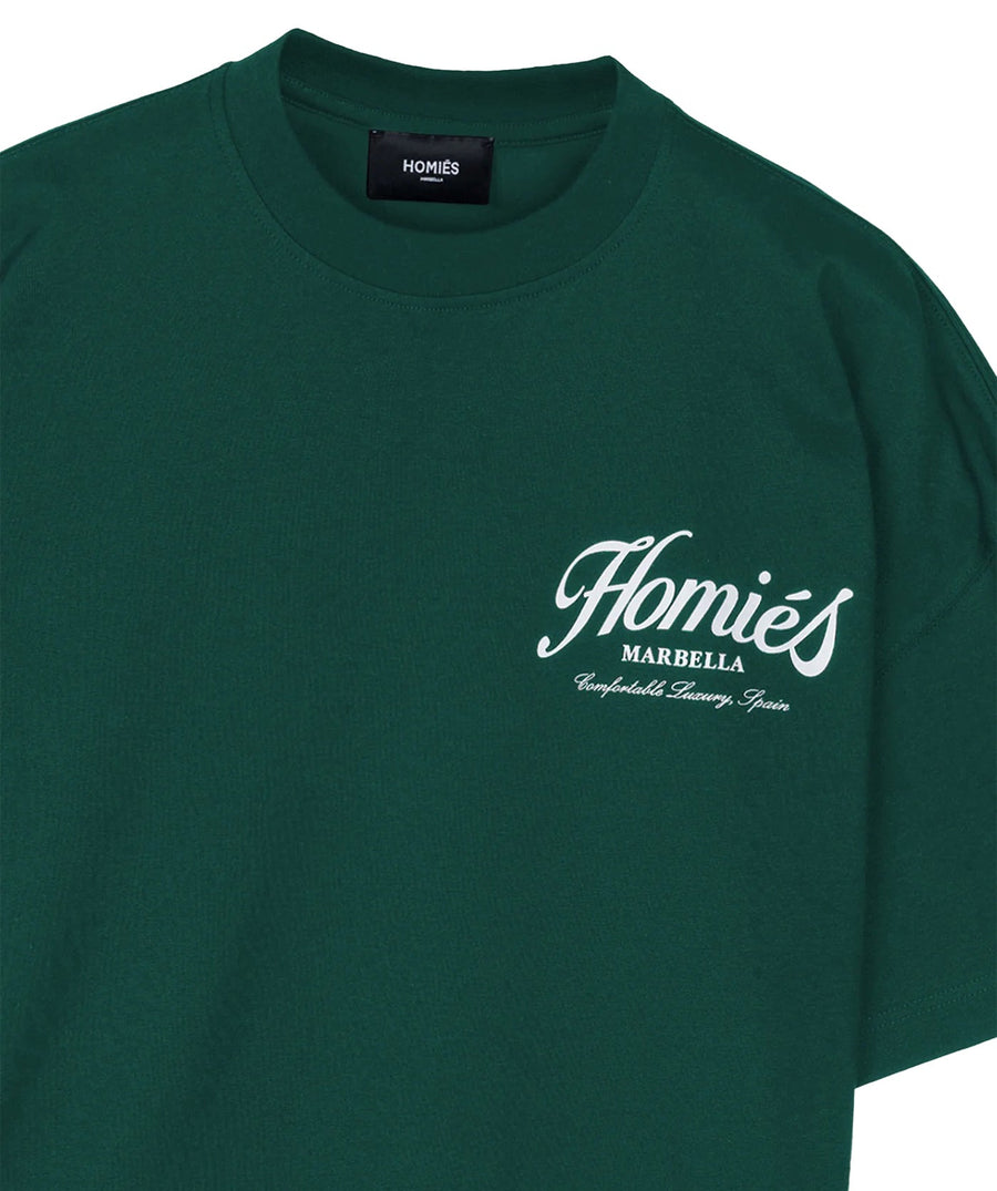 HOMIES MARBELLA Essentials Varsity T-Shirt FW25.H03.046 – premium cotton tee with varsity-inspired design, perfect for elevated casual and streetwear looks.