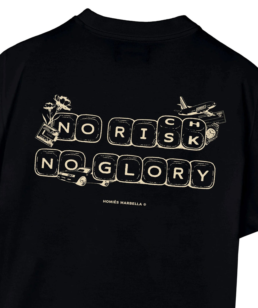 HOMIES MARBELLA No Risk No Glory T-Shirt FW25.H03.063 – bold statement tee crafted from premium cotton, perfect for making an impact in streetwear style.