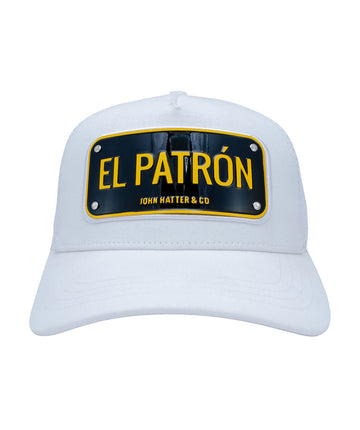 JOHN HATTER & CO El Patron Aluminum Edition Cap 1-1003-U00 – premium aluminum badge cap with sleek design, bold statement, and luxury streetwear edge.