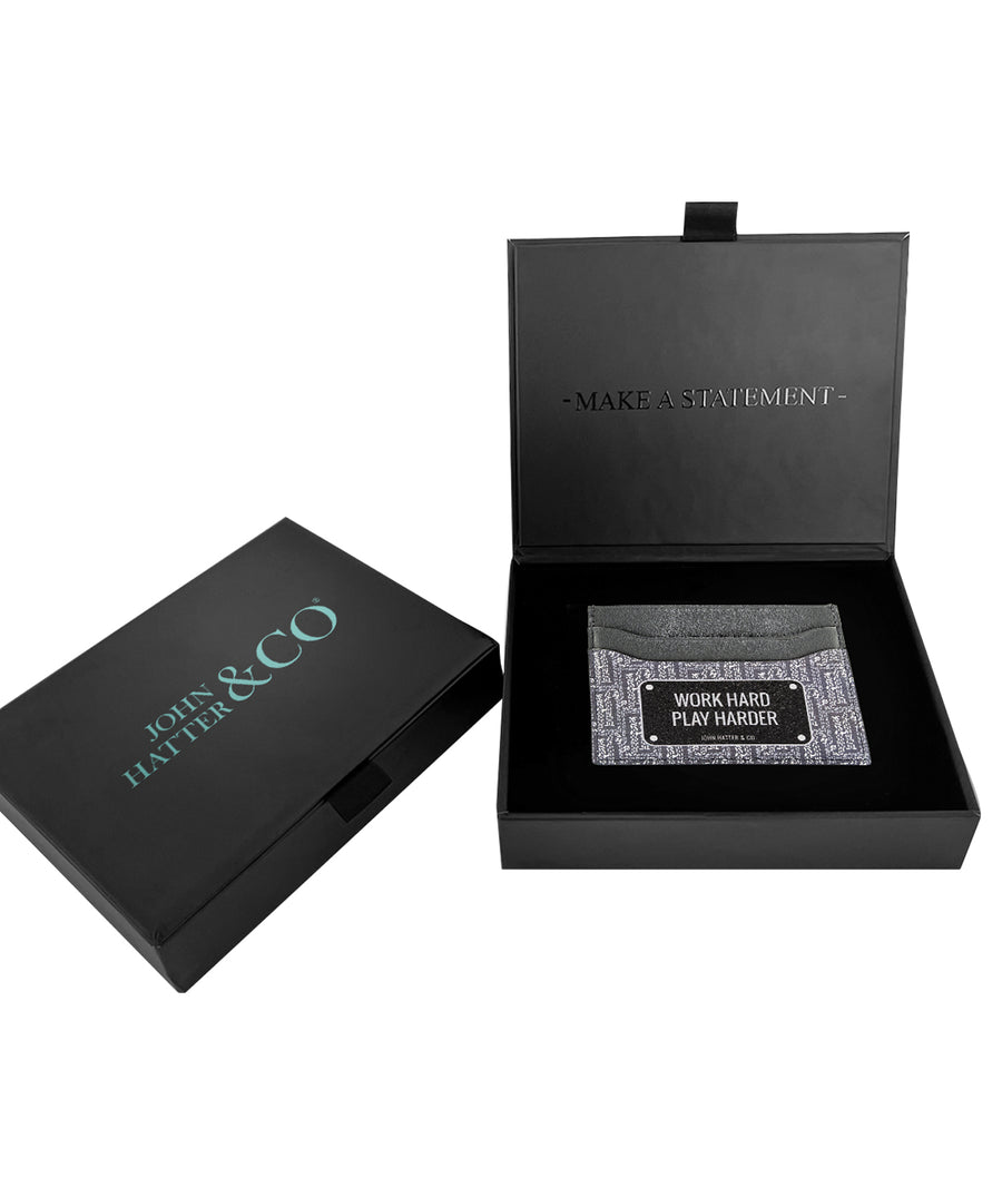 JOHN HATTER & CO Work Hard Play Harder Cardholder W-1073-U00