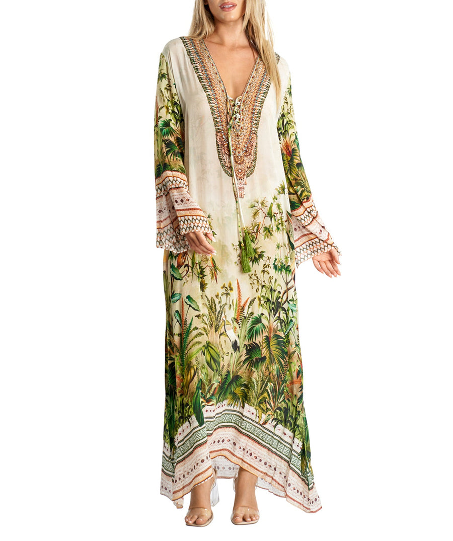 LA MODA  Tropical Paradise Long Kaftan 24006 LK