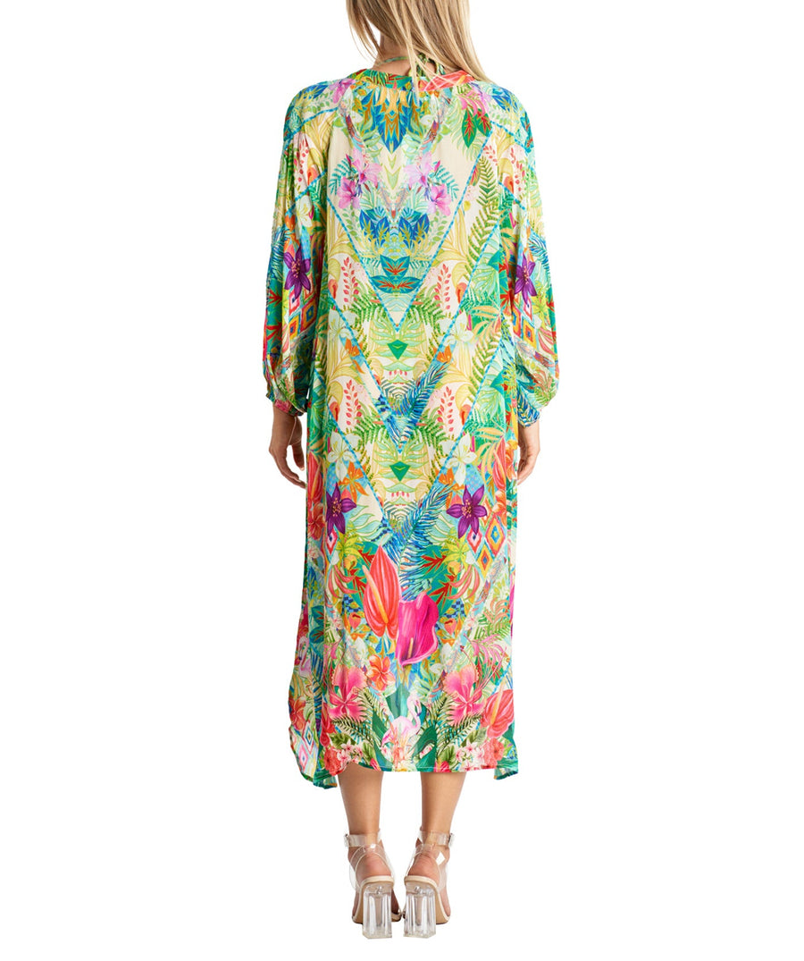 LA MODA Tropics Maxi Buttoned Robe 24008 GB