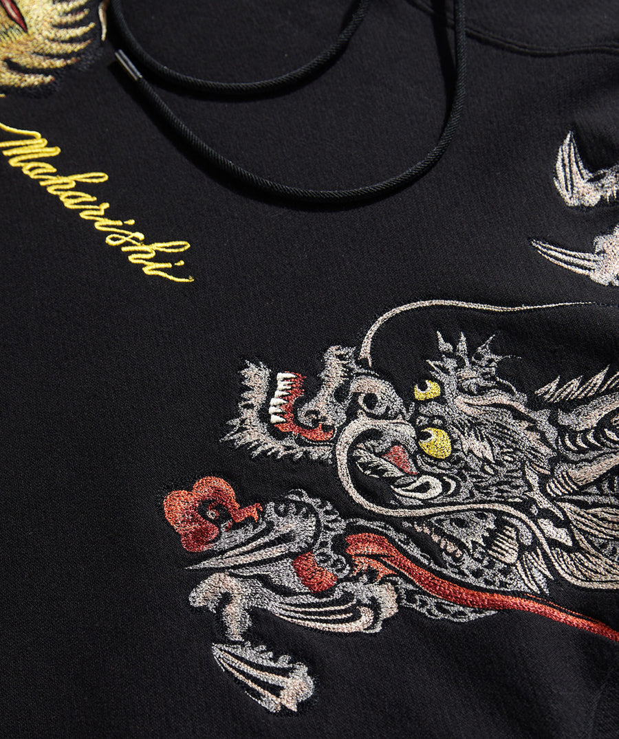 MAHARISHI Ying & Yang Hooded Sweat Black 4573