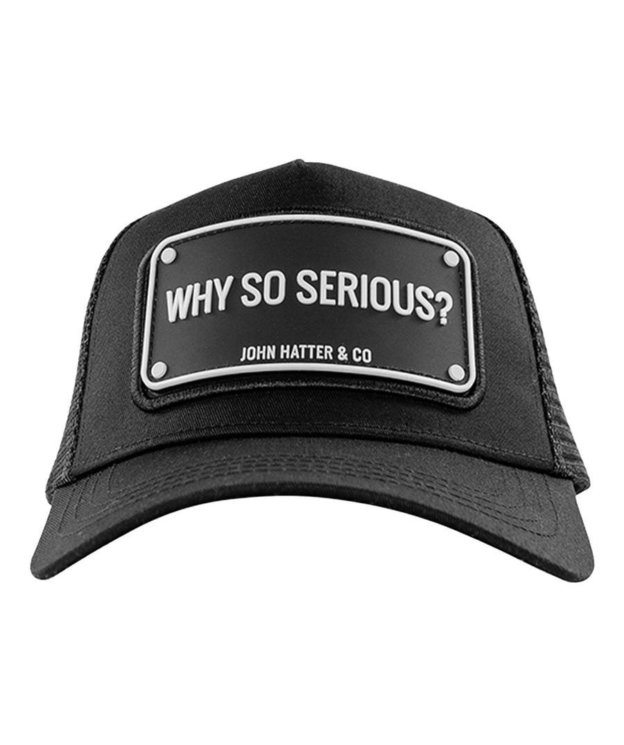 JOHN HATTER & CO Why So Serious? Rubber Cap R-1089-U00 – playful yet bold statement cap, perfect for adding personality and edge to any casual outfit.