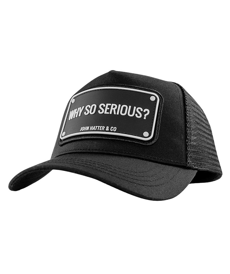 JOHN HATTER & CO Why So Serious? Rubber Cap R-1089-U00 – playful yet bold statement cap, perfect for adding personality and edge to any casual outfit.