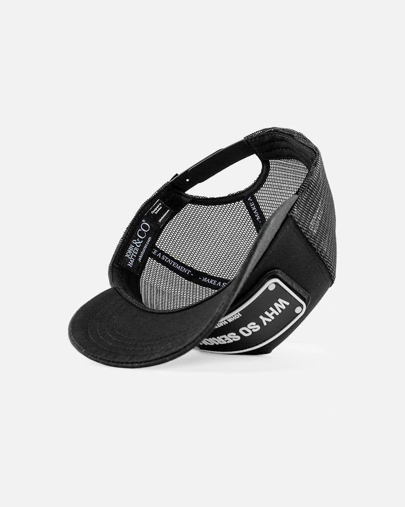 JOHN HATTER & CO Why So Serious? Rubber Cap R-1089-U00 – playful yet bold statement cap, perfect for adding personality and edge to any casual outfit.
