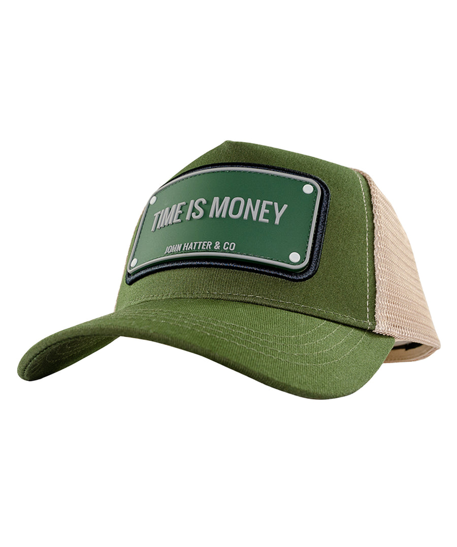 JOHN HATTER & CO Time is Money Cap R-1096-U00 – sleek statement cap with bold design, perfect for making a powerful style statement day or night.