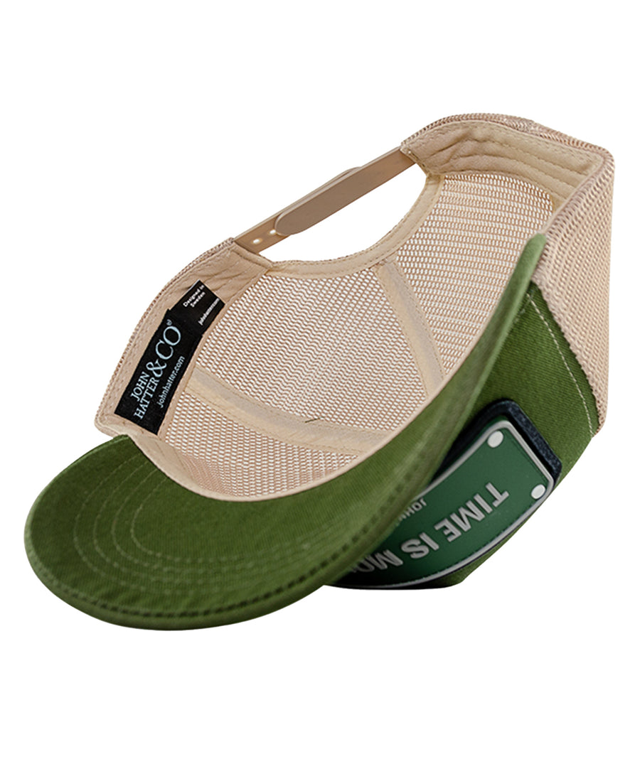 JOHN HATTER & CO Time is Money Cap R-1096-U00 – sleek statement cap with bold design, perfect for making a powerful style statement day or night.
