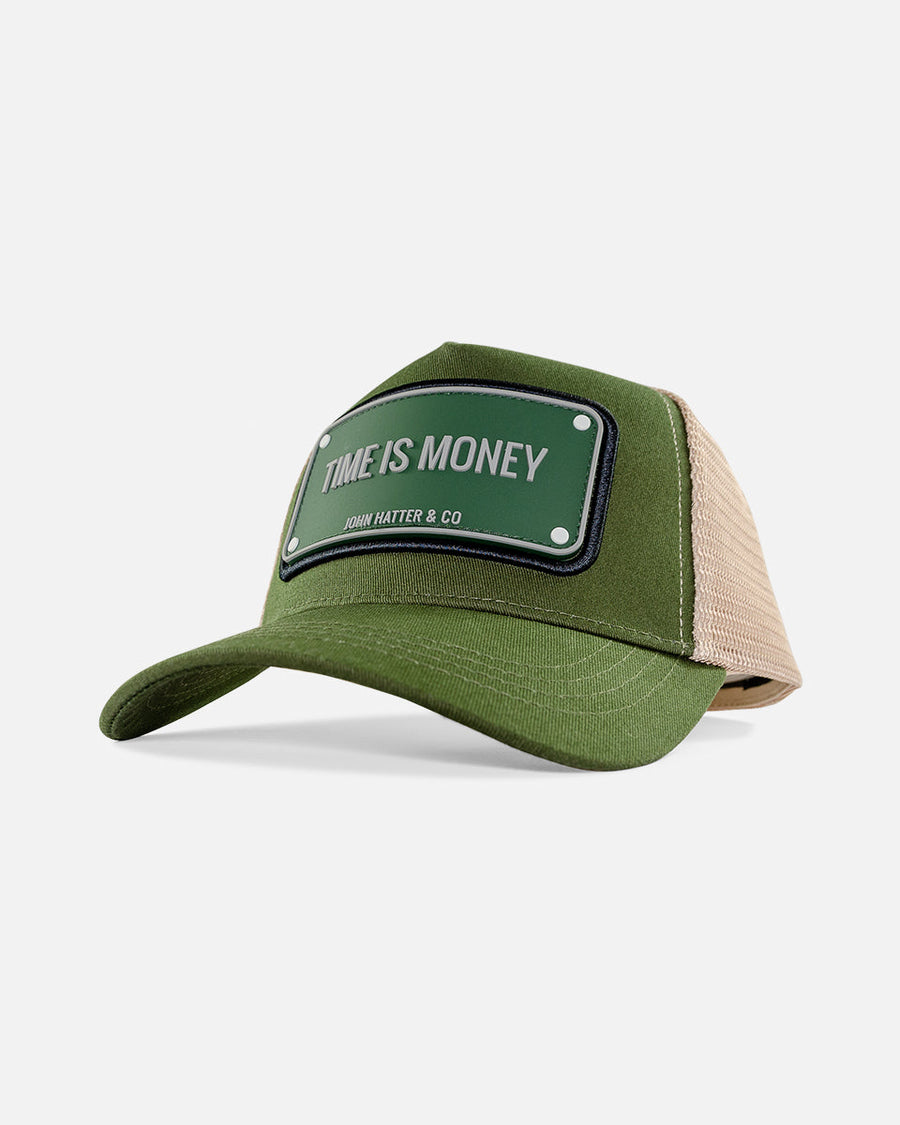 JOHN HATTER & CO Time is Money Cap R-1096-U00 – sleek statement cap with bold design, perfect for making a powerful style statement day or night.