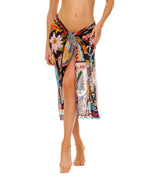 AGUA BENDITA Marine Bosco Pareo 18276 – A versatile pareo adorned with the vibrant Tales print, crafted from lightweight fabric for elegant beachside styling