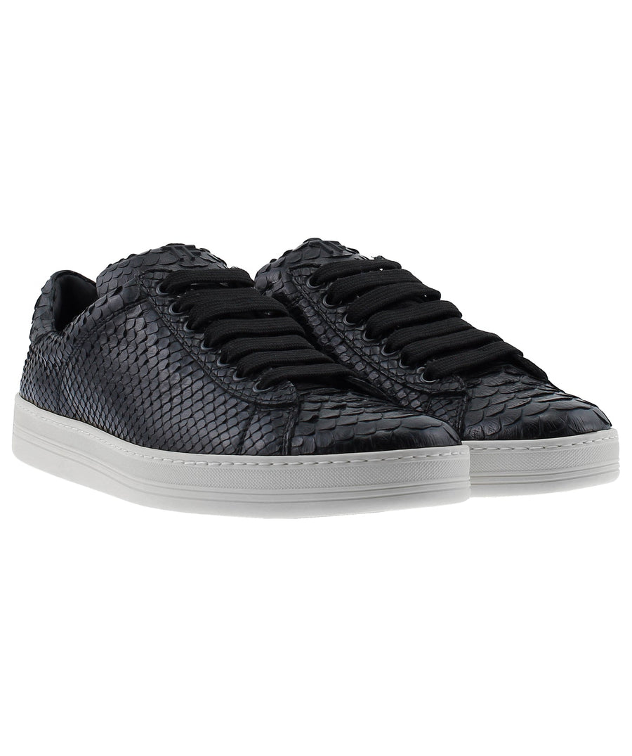 TOM FORD Python Leather Low Top Trainers Shoes W1194T-PIB