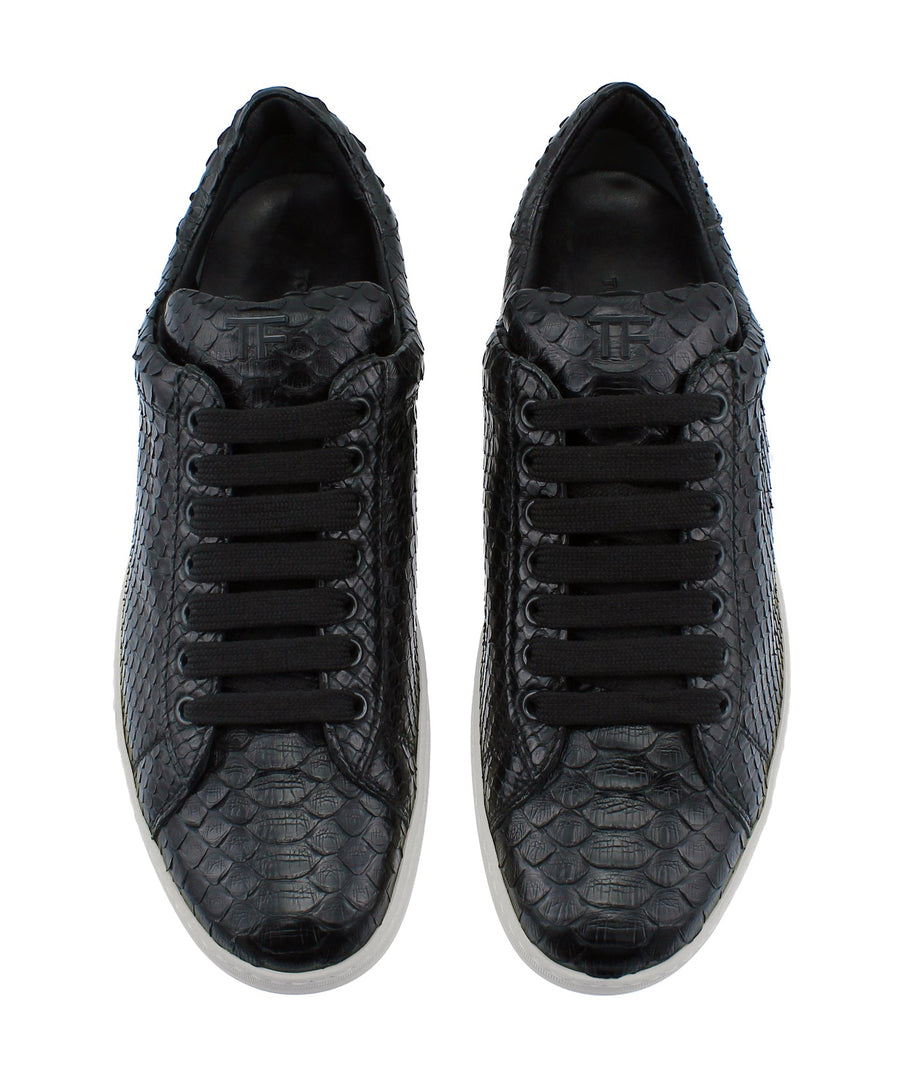 TOM FORD Python Leather Low Top Trainers Shoes W1194T-PIB