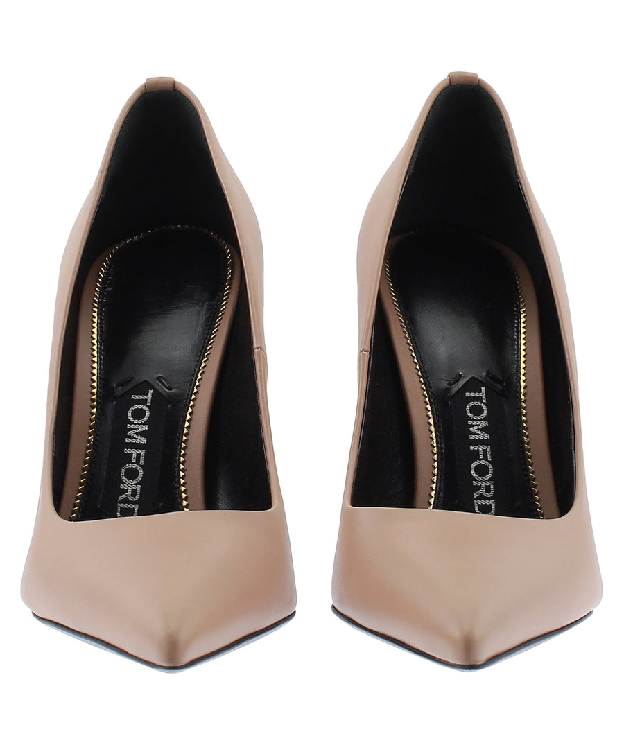 TOM FORD Classic Pointed Screw Leather Pumps W2222T-SSO