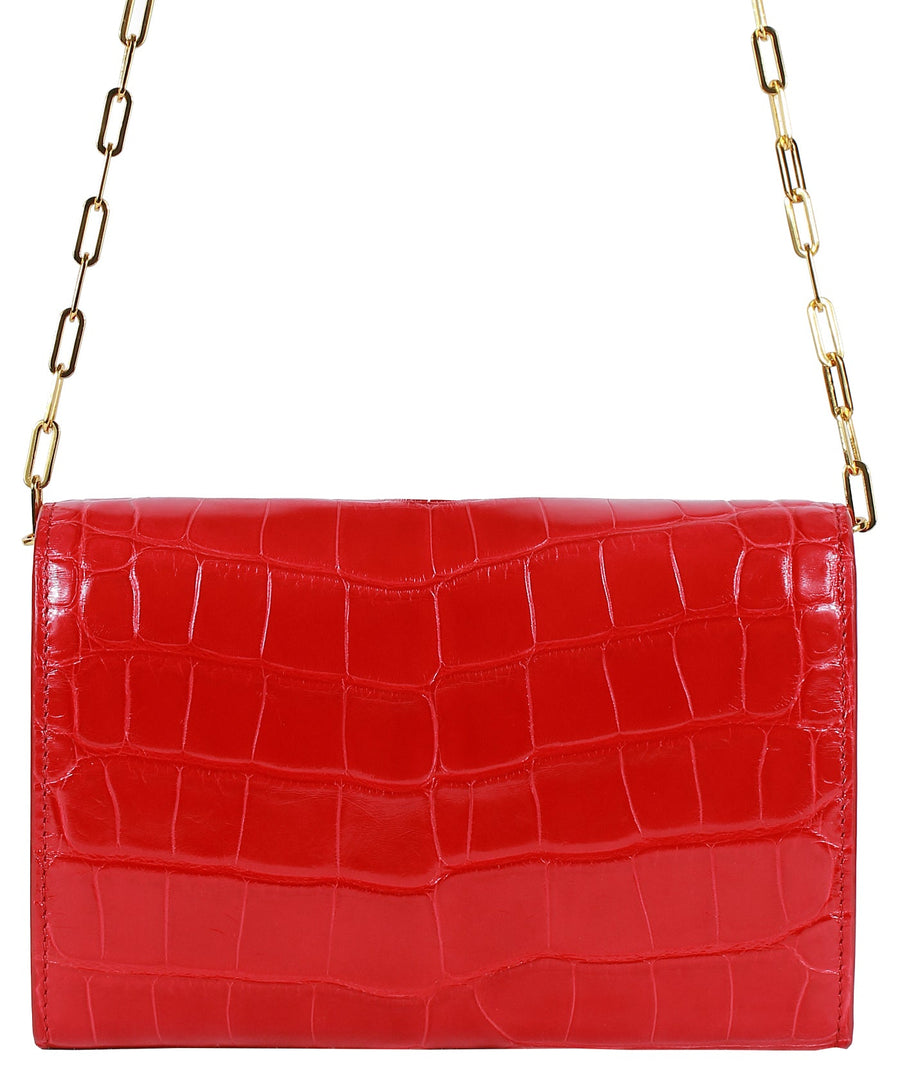 TOM FORD  Shiny Stamped Alligator Leather 001 Chain Wallet S0252T-A23