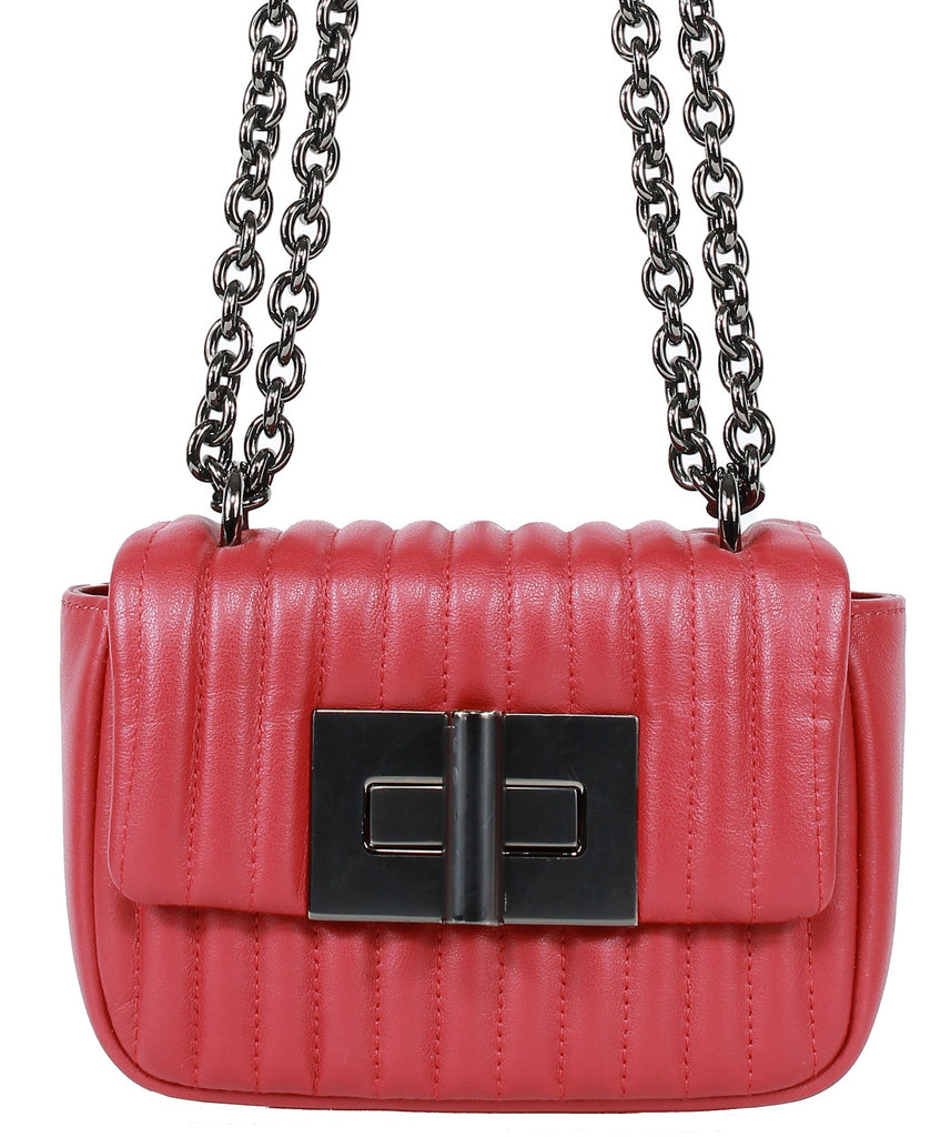 Quilted Leather Small Natalia Shoulder Bag