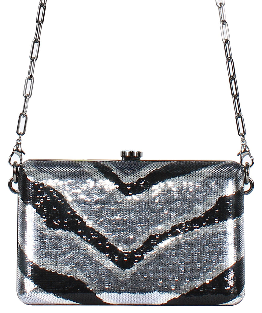 Crystal Embellished Clutch Bag With Dual Strap