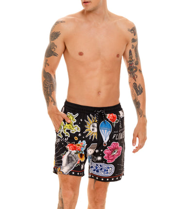 Agua Bendita Joe Embellished Swim Shorts 12318