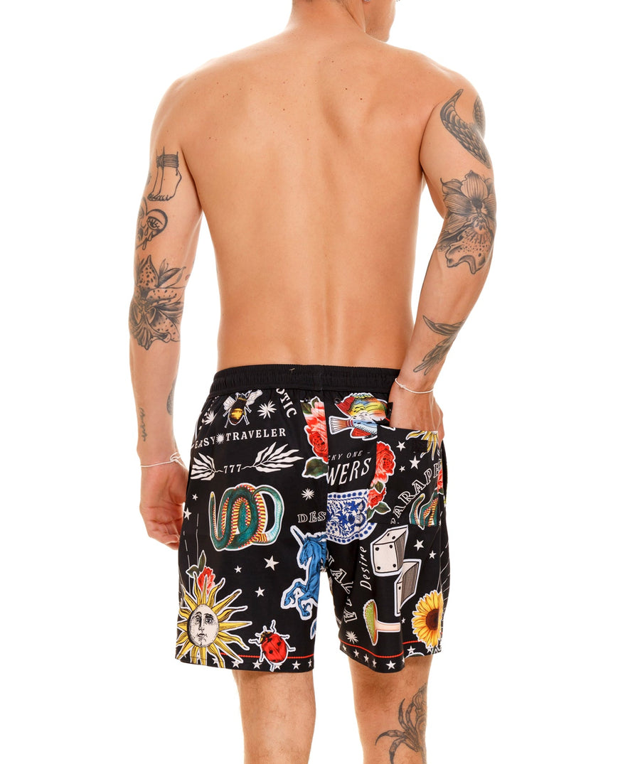 Agua Bendita Joe Embellished Swim Shorts 12318