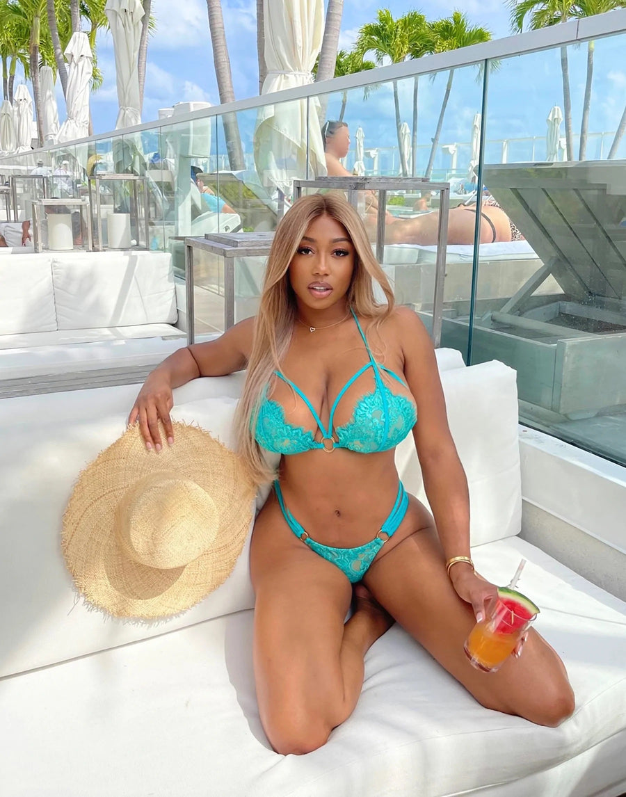 BEACH BUNNY  Gunpowder And Lace Bikini R1507T1B1