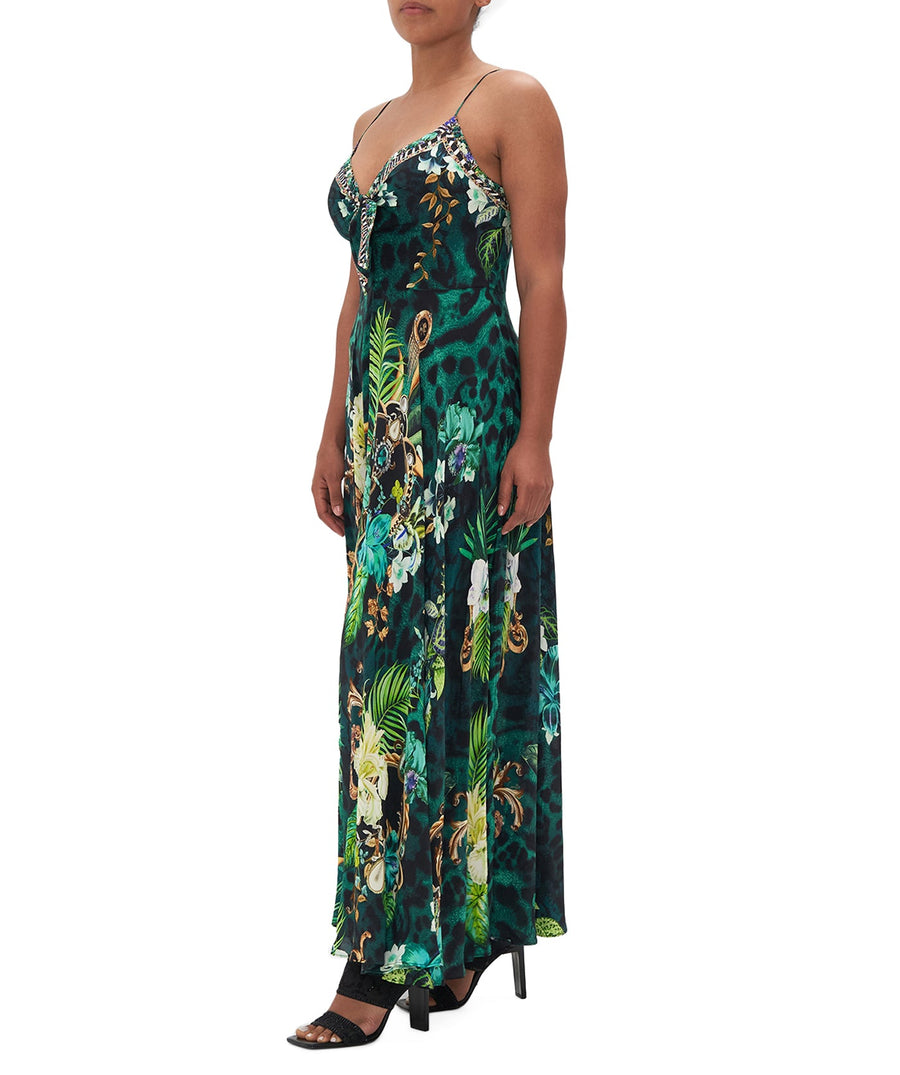 CAMILLA Sing My Song Long Dress with Tie Front 00022128