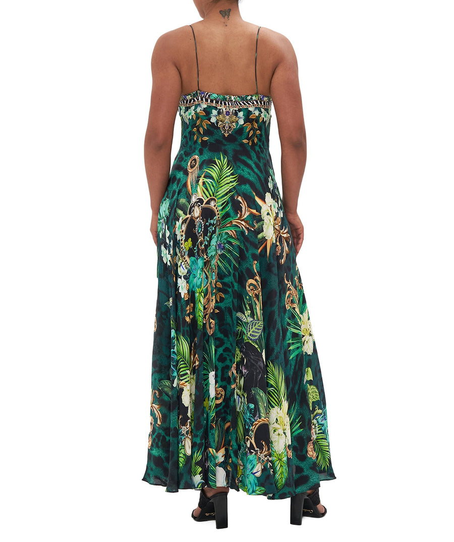 CAMILLA Sing My Song Long Dress with Tie Front 00022128