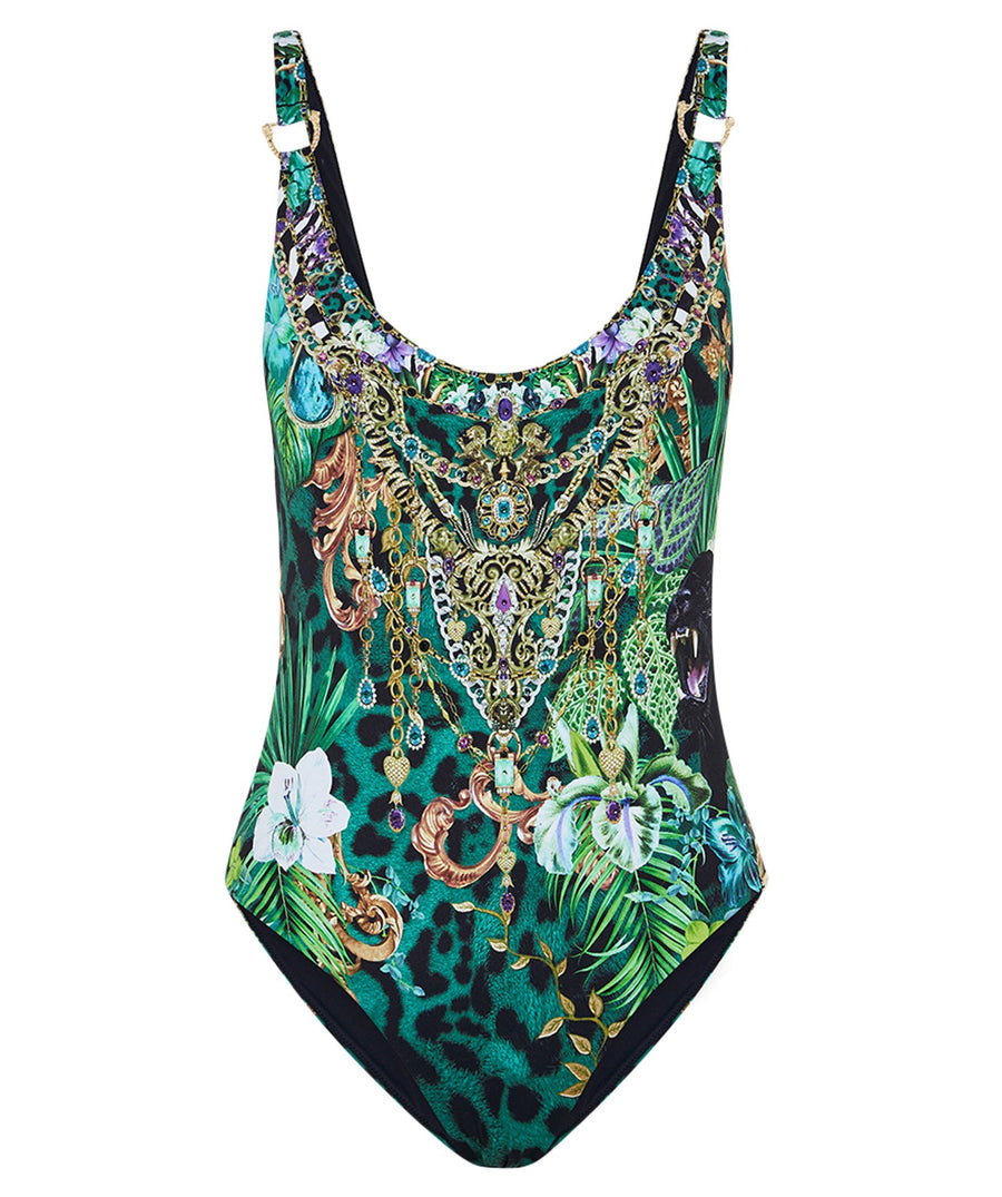 CAMILLA Sing My Song Scoop One Piece Swimsuit with Trims 00022288