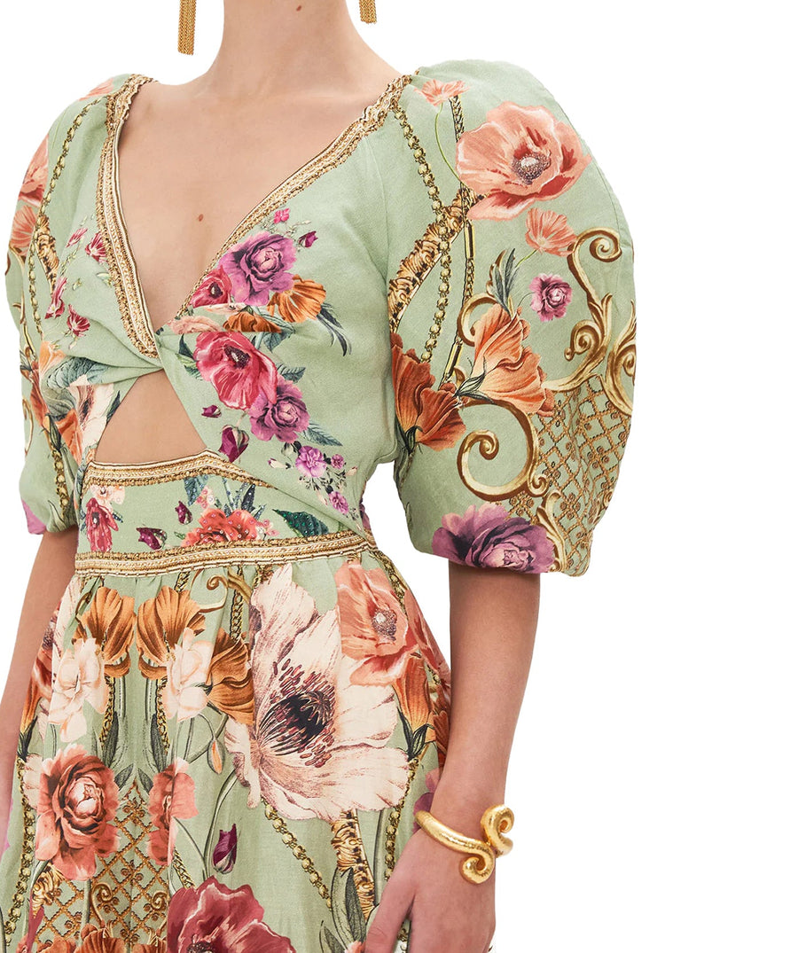 CAMILLA Grow and Glow Tiered Puff Sleeve Long Dress 00022333