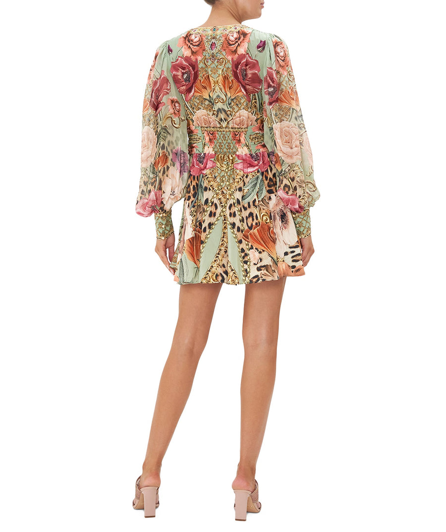 CAMILLA Grow and Glow Short Dress with Blouson Sleeve 00022714