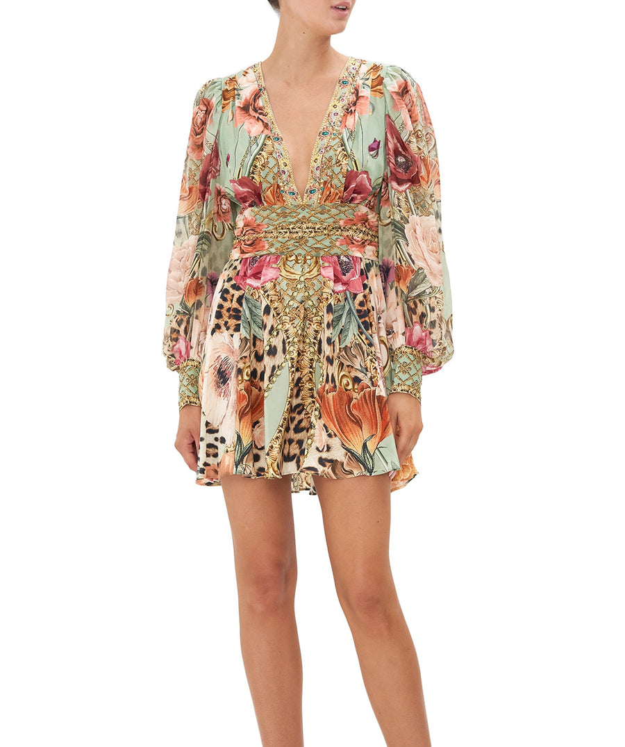 CAMILLA Grow and Glow Short Dress with Blouson Sleeve 00022714