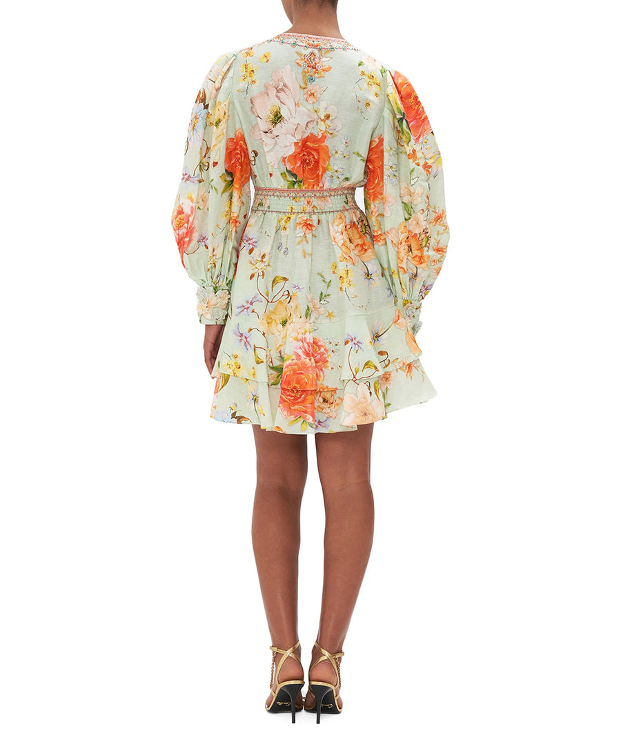 CAMILLA Talk the Walk Button Front Frill Dress 00022939