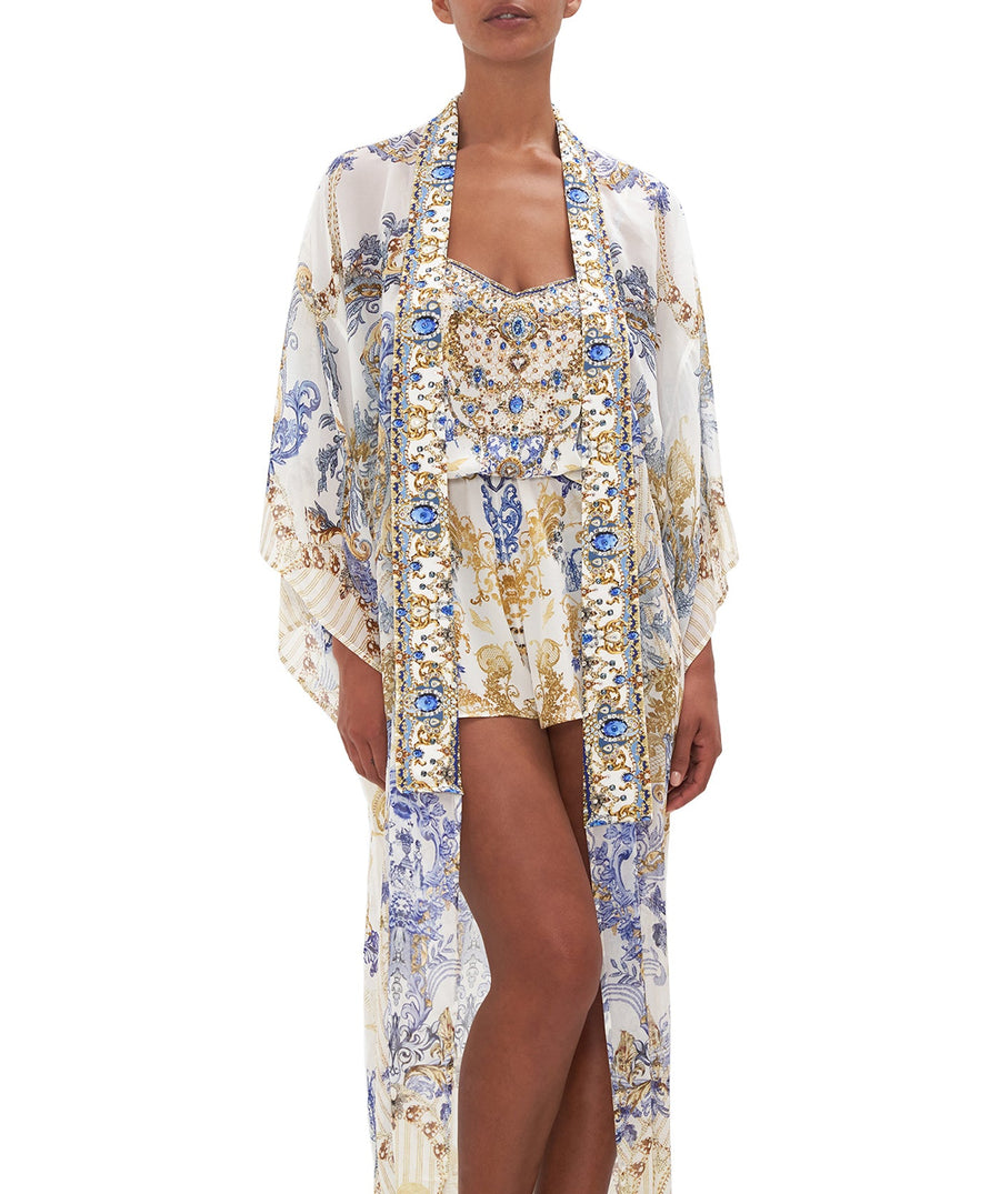 CAMILLA Soul Searching Kimono Layer with Collar 00023256