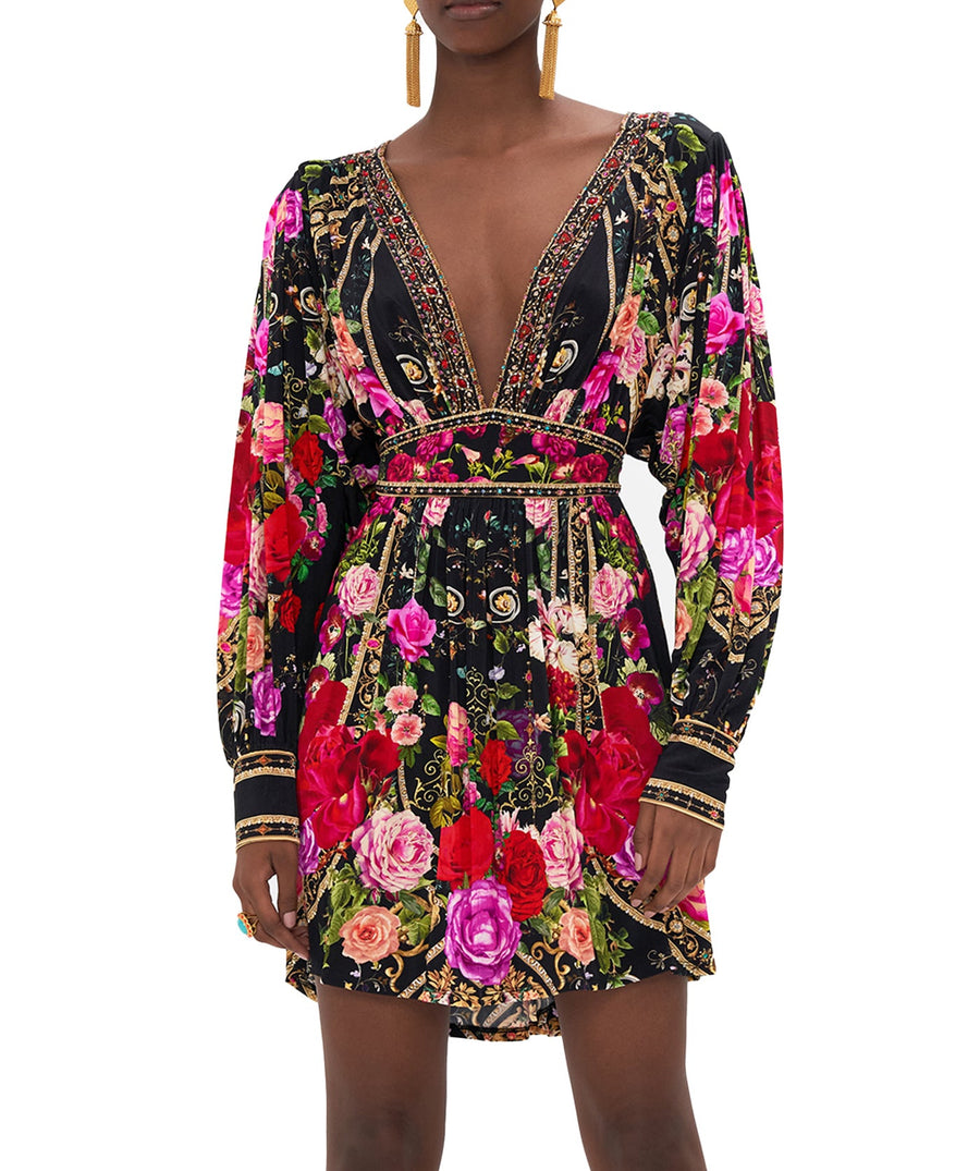 CAMILLA Reservation For Love V Neck Jersey Waisted Mini Dress 00026009