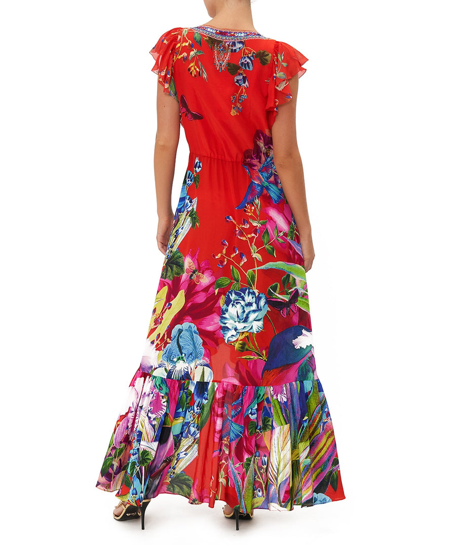 CAMILLA  Birds Of A Feather Ruffle Wrap Dress 17060