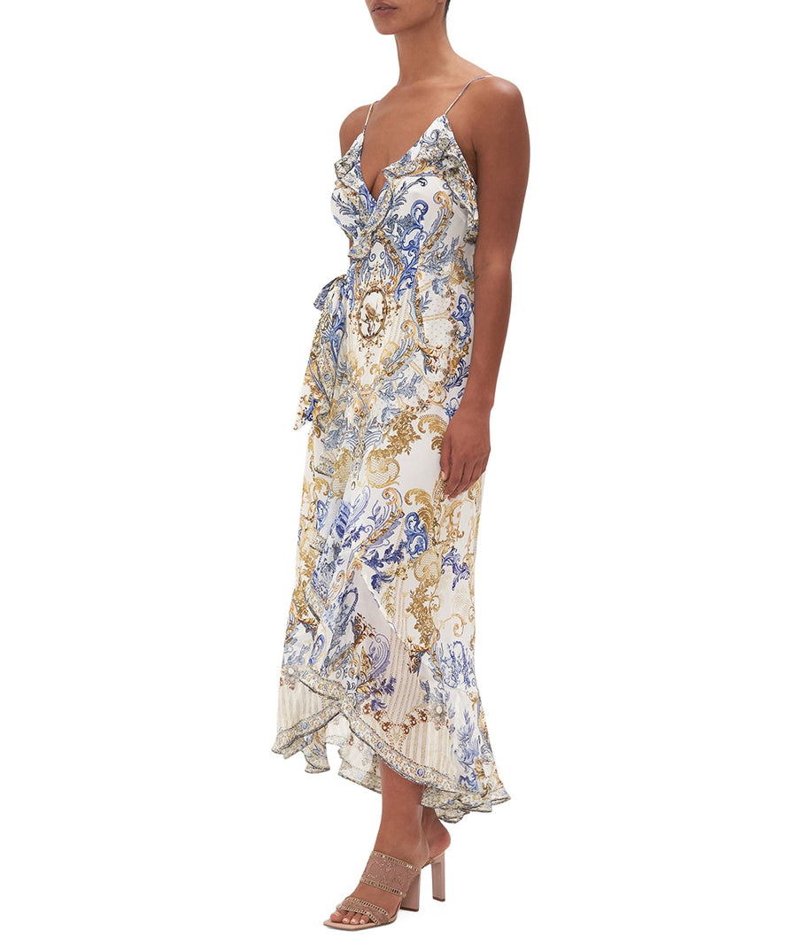 Camilla Soul Searching Long Wrap Dress With Frill 00023252