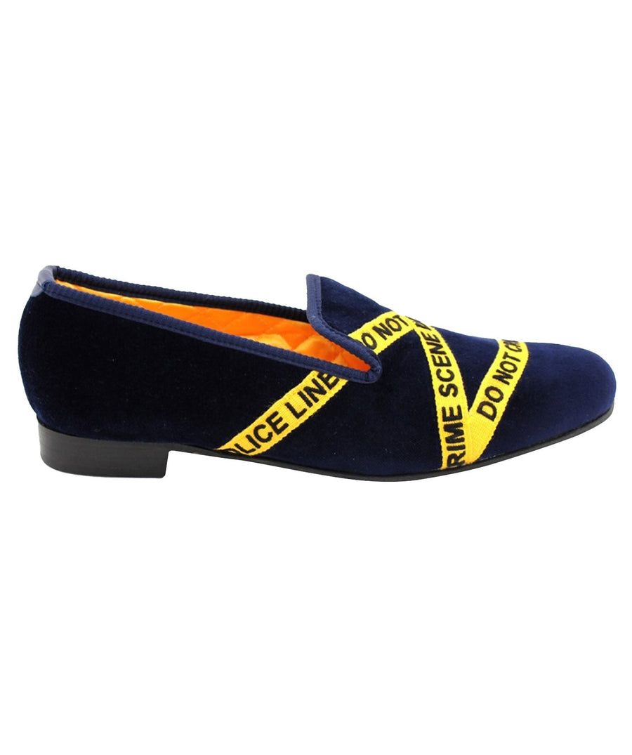 MATTHEW COOKSON  Crime Scene Velvet Slippers 120MTWCRIMESCENE