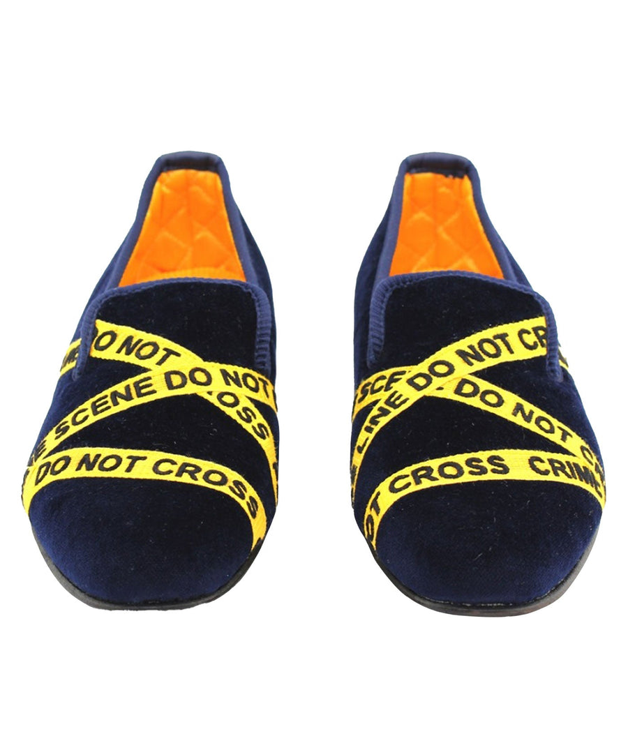 MATTHEW COOKSON  Crime Scene Velvet Slippers 120MTWCRIMESCENE