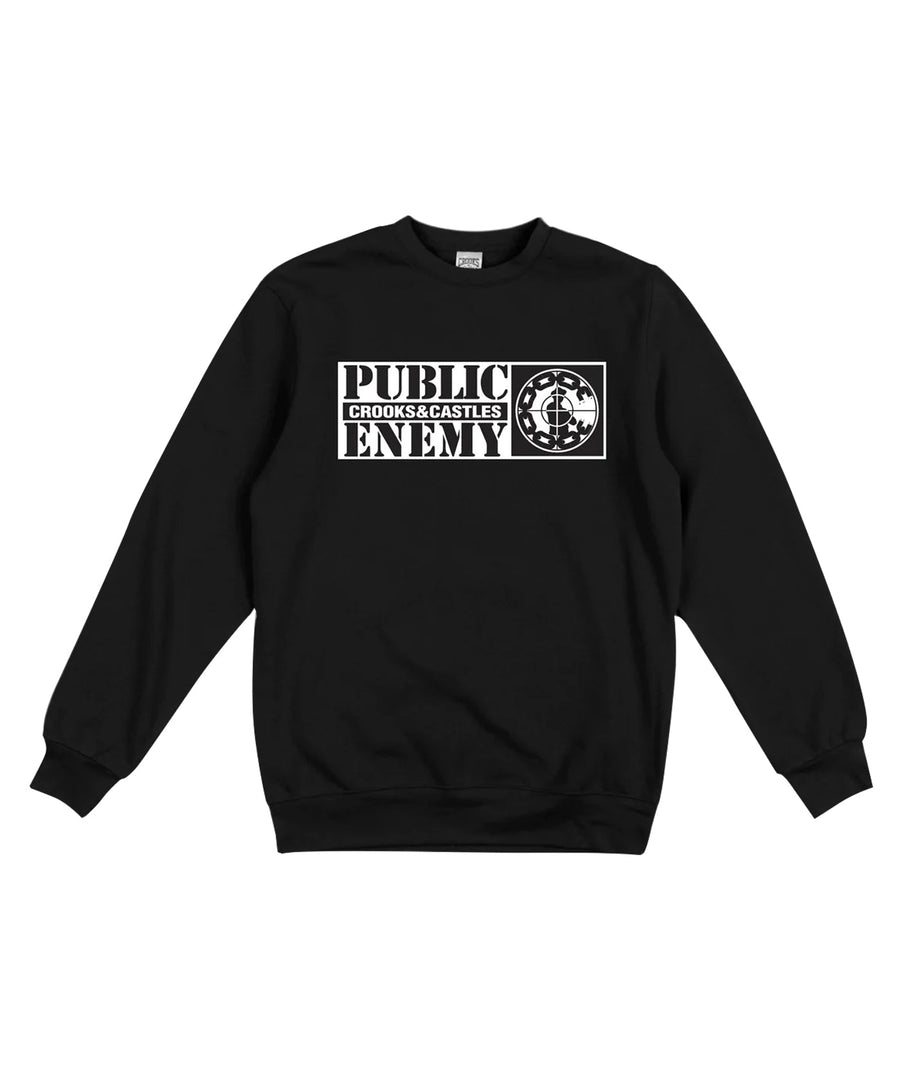 CROOKS & CASTLES  Chain C Public Enemy Crewneck XC210102